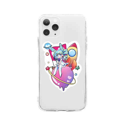 🚀🌏🐰 Soft Clear Smartphone Case