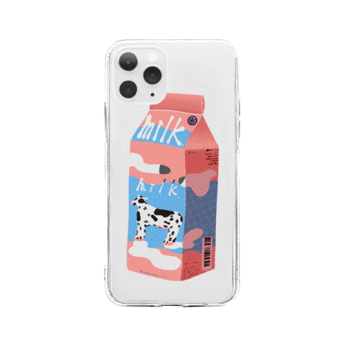 牛乳ピンク Soft Clear Smartphone Case