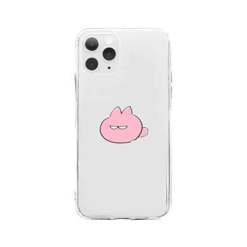 ぴんくのけだま Soft Clear Smartphone Case