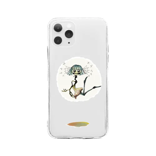 不機嫌な踊り子ちゃん  まん丸水溜まり Soft Clear Smartphone Case