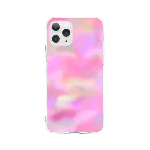 ぴんくい。 Soft Clear Smartphone Case