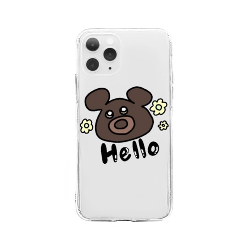 こんにちはくま Soft Clear Smartphone Case