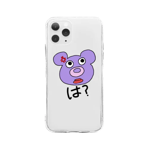 は？くま Soft Clear Smartphone Case