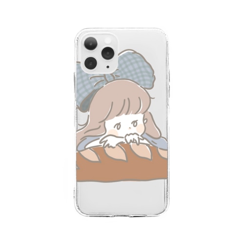 りこぱんカバー Soft Clear Smartphone Case