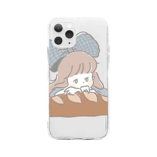 りこぱんカバー Soft Clear Smartphone Case