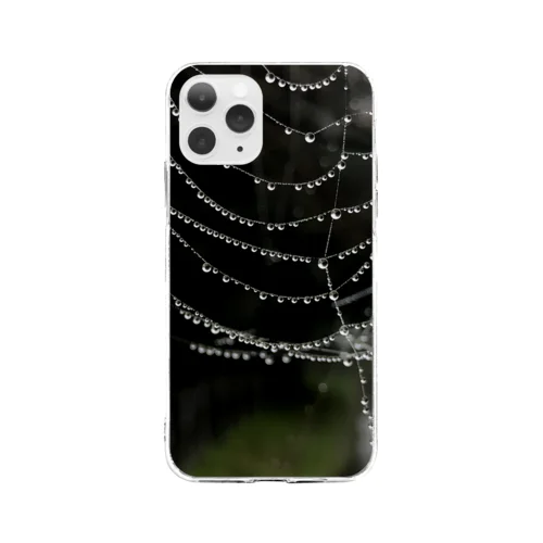 spiderweb drop Soft Clear Smartphone Case