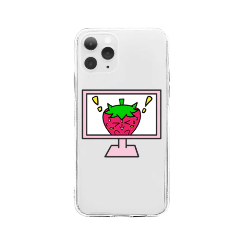 いちごのチーゴくん　テレビ Soft Clear Smartphone Case