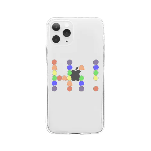 塗りつぶせないカラードット（手書き）＃PRIDE Soft Clear Smartphone Case