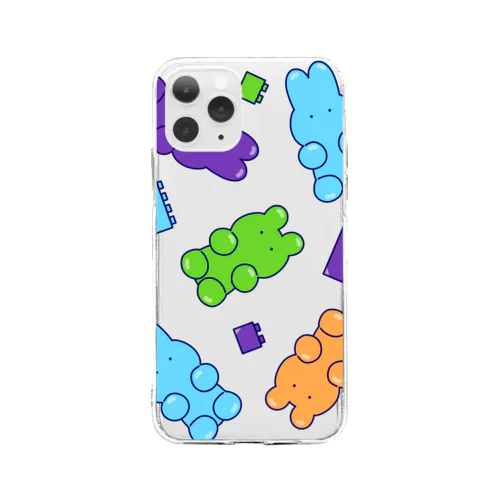 グミたち/カラフル1 Soft Clear Smartphone Case