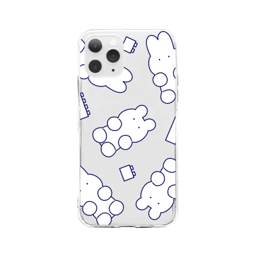 グミたち/白 Soft Clear Smartphone Case