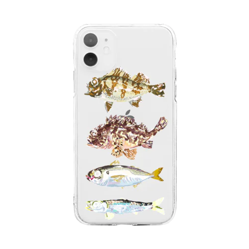 ギョギョギョ魚 Soft Clear Smartphone Case