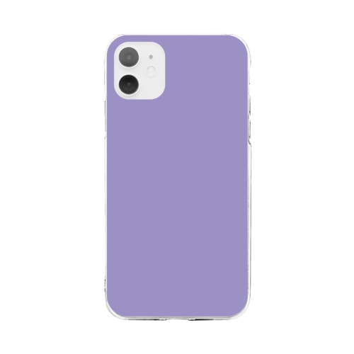 【文字なし】2月11日の誕生色「ヴァイオレット・チューリップ／Violet Tulip」 Soft Clear Smartphone Case