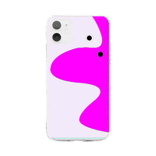 optical illusion pink Soft Clear Smartphone Case