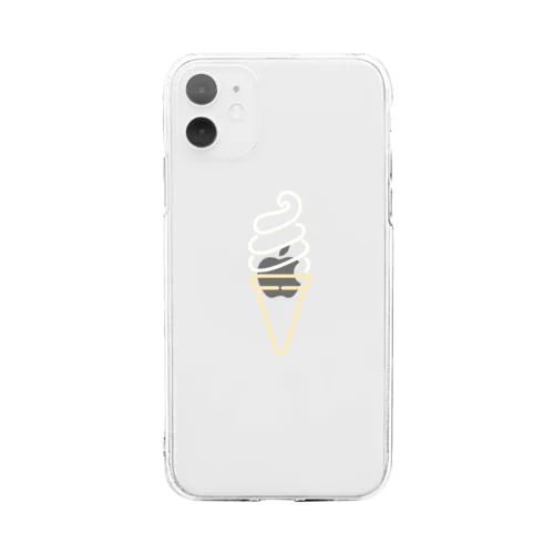 ソフトクリーム（color） Soft Clear Smartphone Case