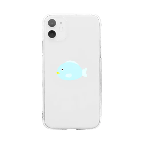水色の魚 Soft Clear Smartphone Case
