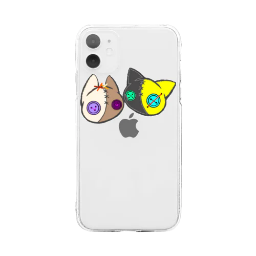 【つむぎはぎシリーズ】トラとウマ Soft Clear Smartphone Case