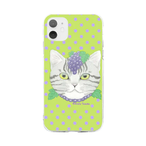 ぶどうりーぜんとねこ Soft Clear Smartphone Case