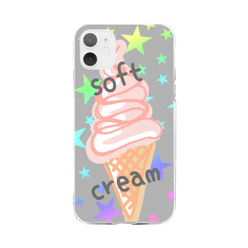 soft cream  ソフトクリアスマホケース