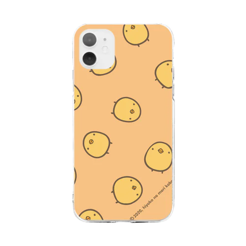 ひよこさんがいっぱい（iphoneX以前） Soft Clear Smartphone Case