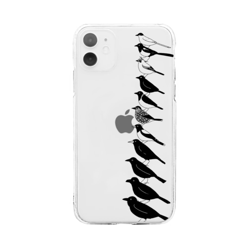 カラスつむつむ Soft Clear Smartphone Case