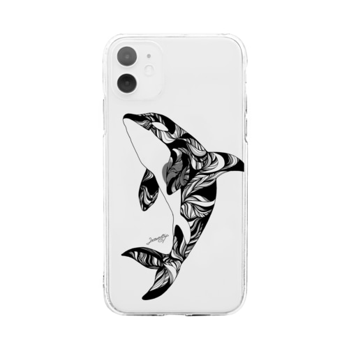 シャチ/スマホケース Soft Clear Smartphone Case