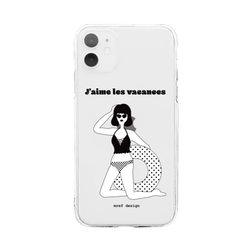 J'aime les vacances　 Soft Clear Smartphone Case