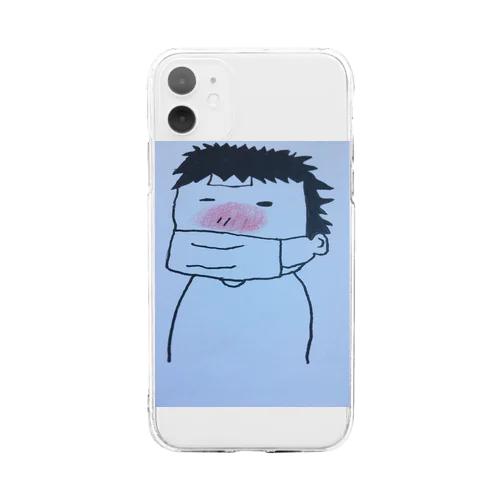 風邪をひいた人 Soft Clear Smartphone Case