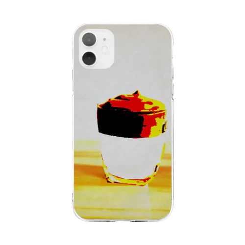 ダルゴナコーヒー Soft Clear Smartphone Case