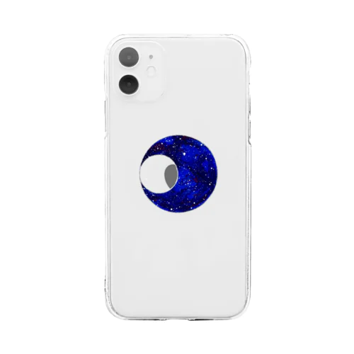 青い月 Soft Clear Smartphone Case