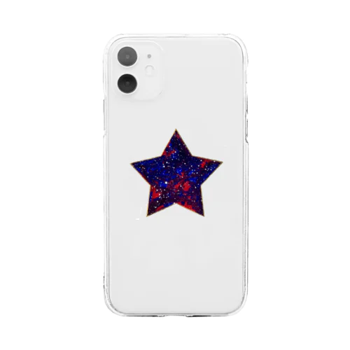 赤い星 Soft Clear Smartphone Case