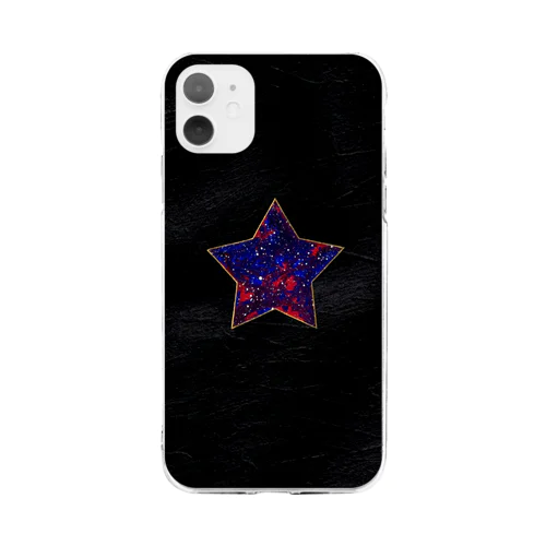 赤い星 Soft Clear Smartphone Case