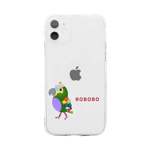 ROBOBO アオボウシインコ Soft Clear Smartphone Case