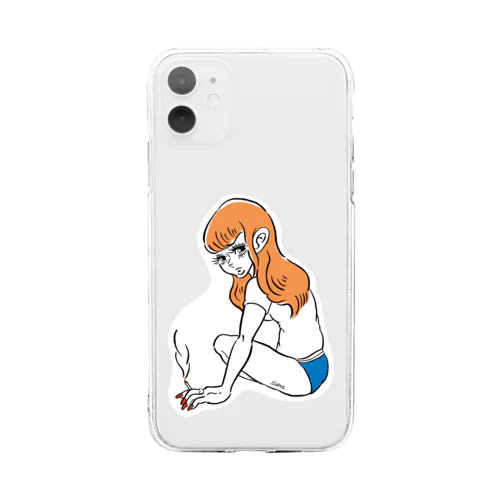 SMOKING ONEECHAN Soft Clear Smartphone Case