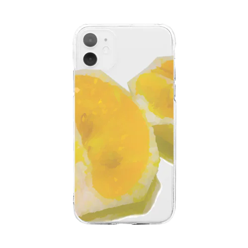 夏の柑橘② Soft Clear Smartphone Case