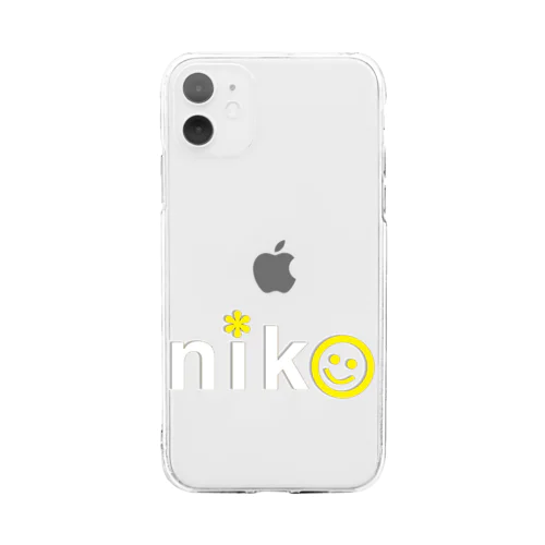 ニコ☺︎のみロゴ Soft Clear Smartphone Case