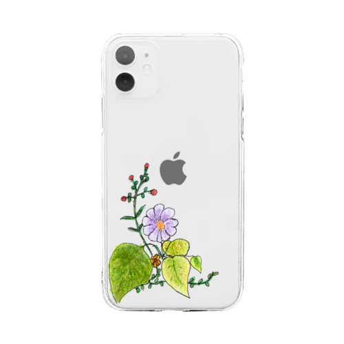 花飾り Soft Clear Smartphone Case