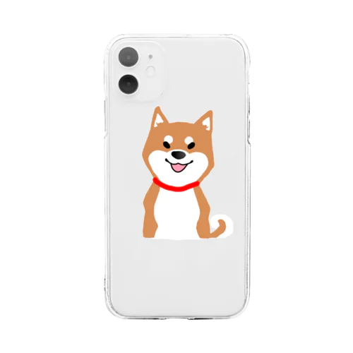 柴犬のゴンちゃん Soft Clear Smartphone Case