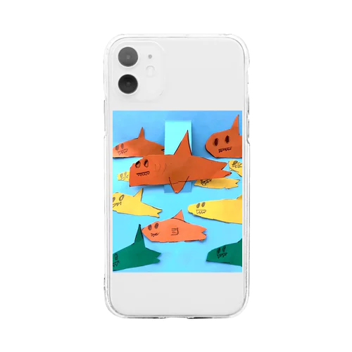 濃厚接触サメ Soft Clear Smartphone Case