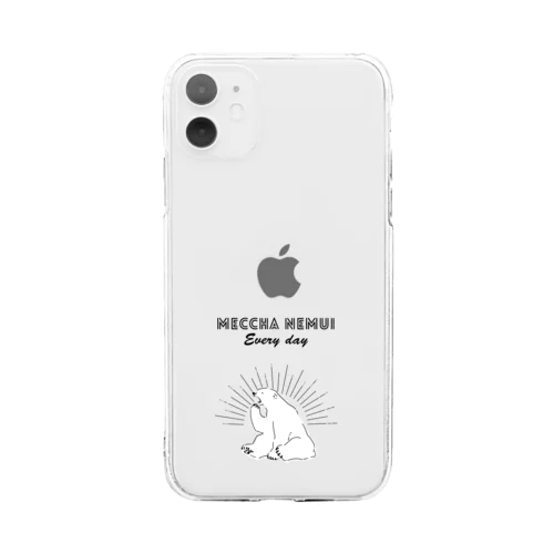 MECCHA NEMUI しろくま Soft Clear Smartphone Case