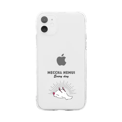MECCHA NEMUI 白文鳥 Soft Clear Smartphone Case