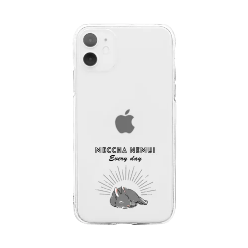 MECCHA NEMUI うさぎ Soft Clear Smartphone Case