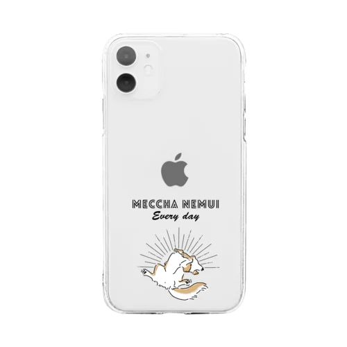 MECCHA NEMUI いぬ Soft Clear Smartphone Case