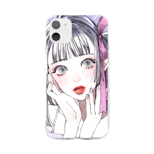 地雷ちゃん Soft Clear Smartphone Case