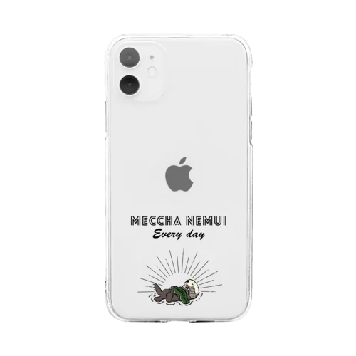 MECCHA NEMUI らっこ Soft Clear Smartphone Case