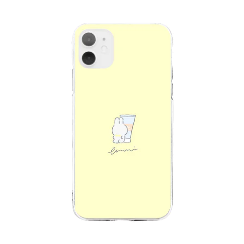 ふきげんなうさぎ(コスメ) Soft Clear Smartphone Case