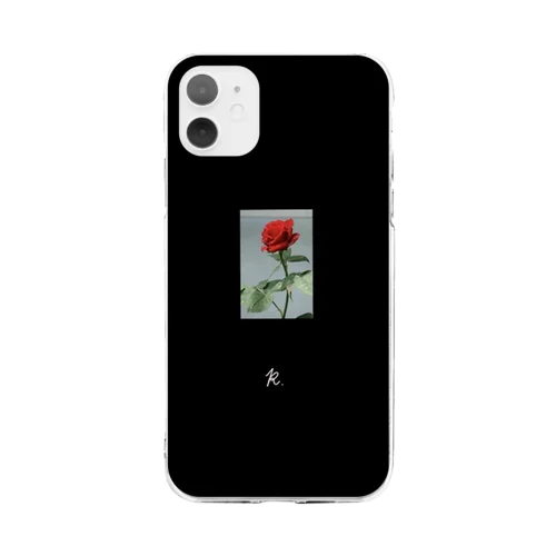 紅一点　ブラック Soft Clear Smartphone Case