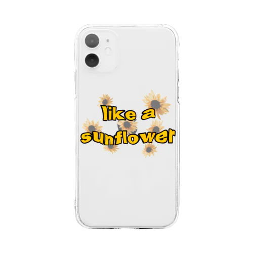 like a sunflower Soft Clear Smartphone Case