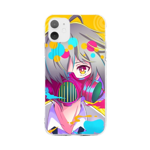 ガスマスク　iPhoneケース Soft Clear Smartphone Case