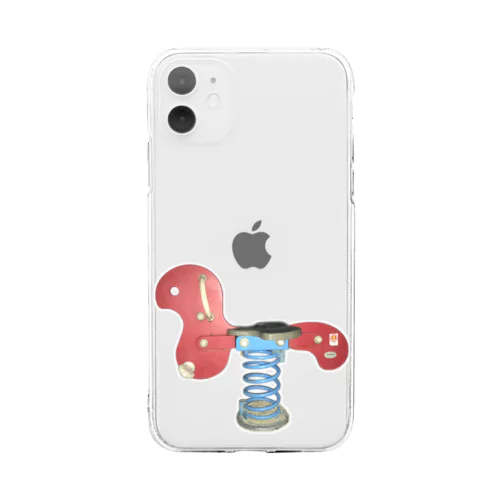 遊具〈ウマ？〉 Soft Clear Smartphone Case