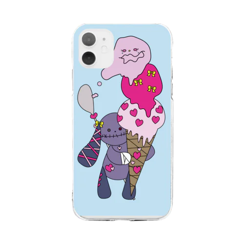 なつの魔法少女 Soft Clear Smartphone Case